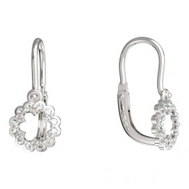 BeKid dětské náušnice 855 Bílé zlato - 585 Diamant