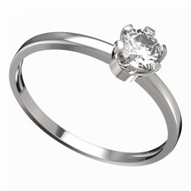 BG zlatý prstýnek 870C Bílé zlato - 585 Diamant