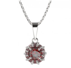 BG přívěs kulatý 751-0 Stříbro 925 - rhodium Granát