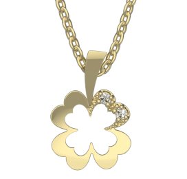 BG zlatý přívěšek 1171 Žluté zlato - 585 Diamant