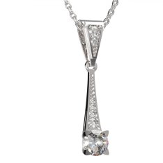 BG zlatý přívěšek  985 Bílé zlato - 585 Diamant