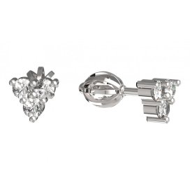 BeKid dětské náušnice 776 Bílé zlato - 585 Diamant