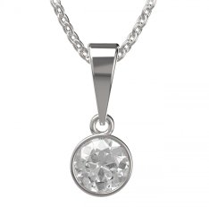 BG zlatý přívěšek  724 Bílé zlato - 585 Diamant