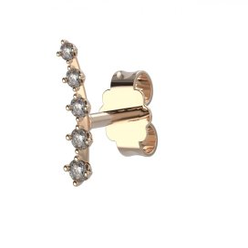 BG zlaté náušnice 1404 Růžové zlato 585 (30-90dní)