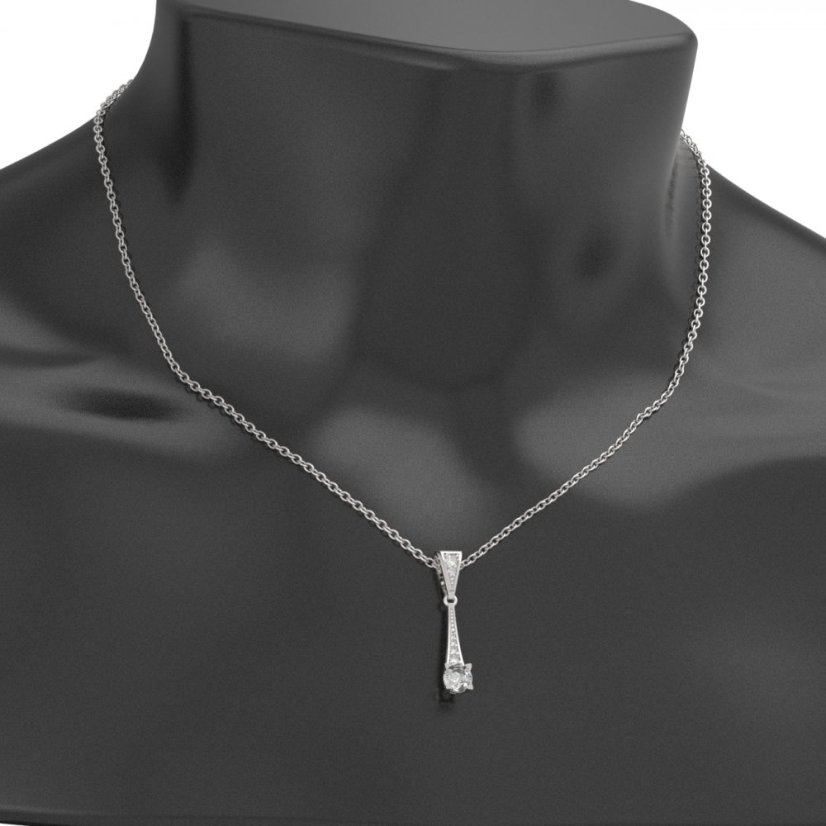 BG zlatý diamantový přívěšek  985 Žluté zlato - 585 Diamant lab-grown