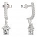 BeKid, Gold kids earrings -159 - Switching on: Pendant hanger, Metal: White gold 585, Stone: White cubic zircon