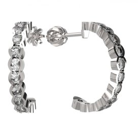 BG zlaté náušnice 458 Bílé zlato - 585 Diamant