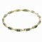 BG bracelet 645 - Metal: Yellow gold 585, Stone: Moldavit and garnet
