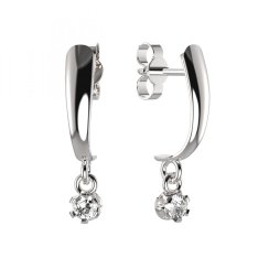 BG zlaté náušnice 553 Bílé zlato - 585 Diamant