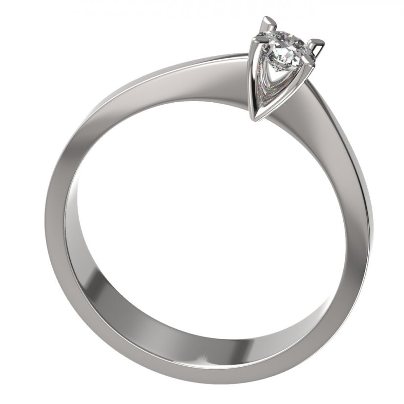 BG zlatý diamantový prstýnek 784 Bílé zlato - 585 Diamant lab-grown
