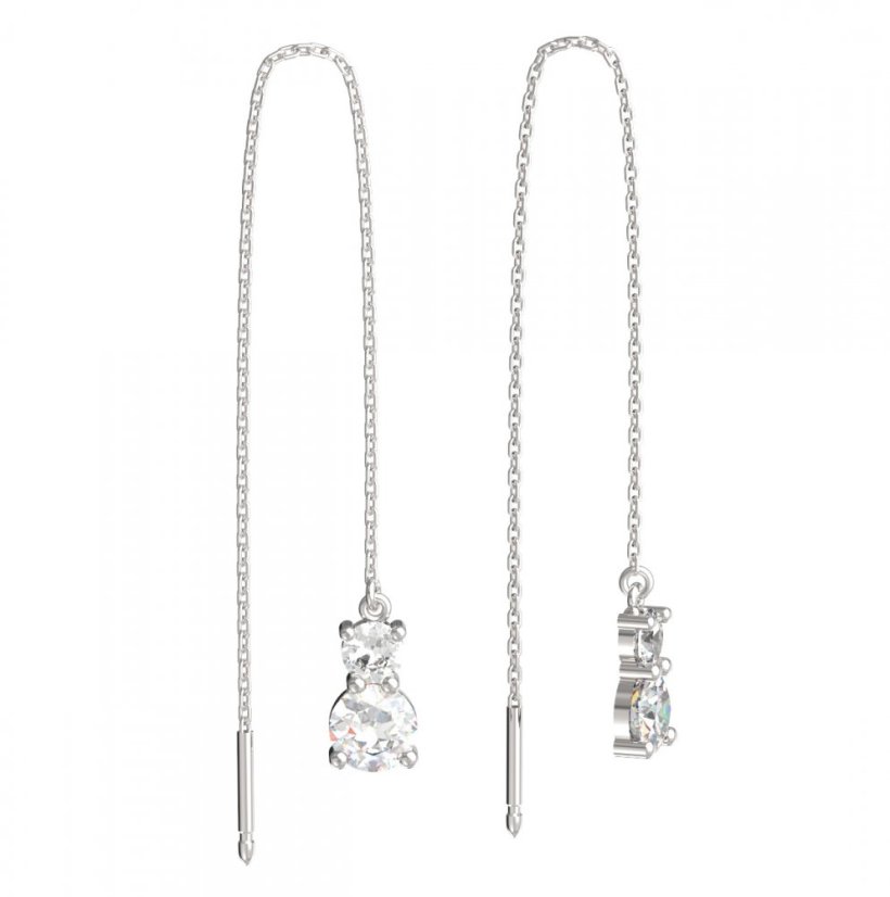 BeKid dětské náušnice 857 Bílé zlato - 585 Diamant