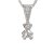BG zlatý dětský přívěs medvídek 1584 Bílé zlato - 585 Diamant