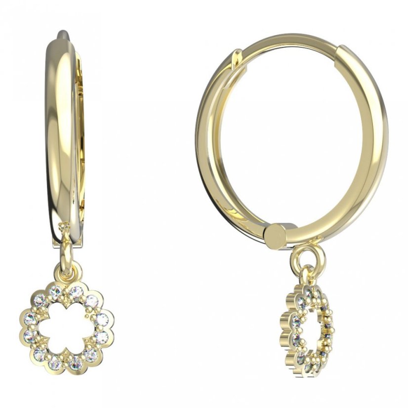 BeKid dětské náušnice 855 Bílé zlato - 585 Diamant