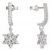 BeKid, Gold kids earrings -090 - Switching on: Pendant hanger, Metal: White gold 585, Stone: White cubic zircon