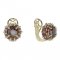 BG  earring 751-R7 circular - Metal: Silver 925 - rhodium, Stone: Garnet
