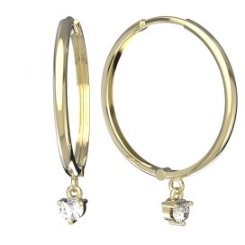 BG zlaté náušnice 781 Žluté zlato - 585 Diamant