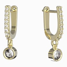 BG zlaté náušnice 769 Žluté zlato - 585 Diamant