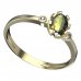 BG moldavit ring - 560L - Metal: Yellow gold 585, Stone: Moldavite and cubic zirconium