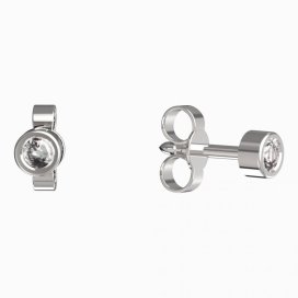 BeKid dětské náušnice 767 Bílé zlato - 585 Diamant