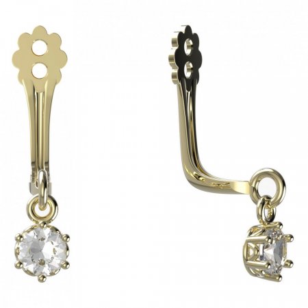 BeKid Gold earrings components I3 - Metal: Yellow gold 585, Stone: White cubic zircon