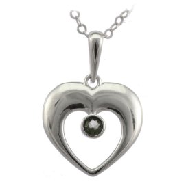 BG přívěs vsazený přírodní granát  610 Stříbro 925 - rhodium Vltavín