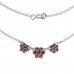 BG necklace 012 - Metal: Silver 925 - rhodium, Stone: Garnet