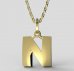 BeKid, Gold kids pendant - letter N - Metal: Yellow gold 585