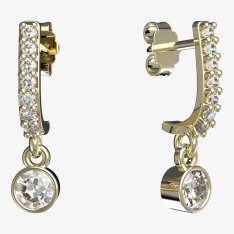 BG zlaté náušnice 722 Žluté zlato - 585 Diamant