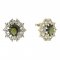 BG earring circular -  011 - Metal: Silver 925 - rhodium, Stone: Garnet