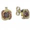 BG earrings with natural garnet or moldavian 1485
