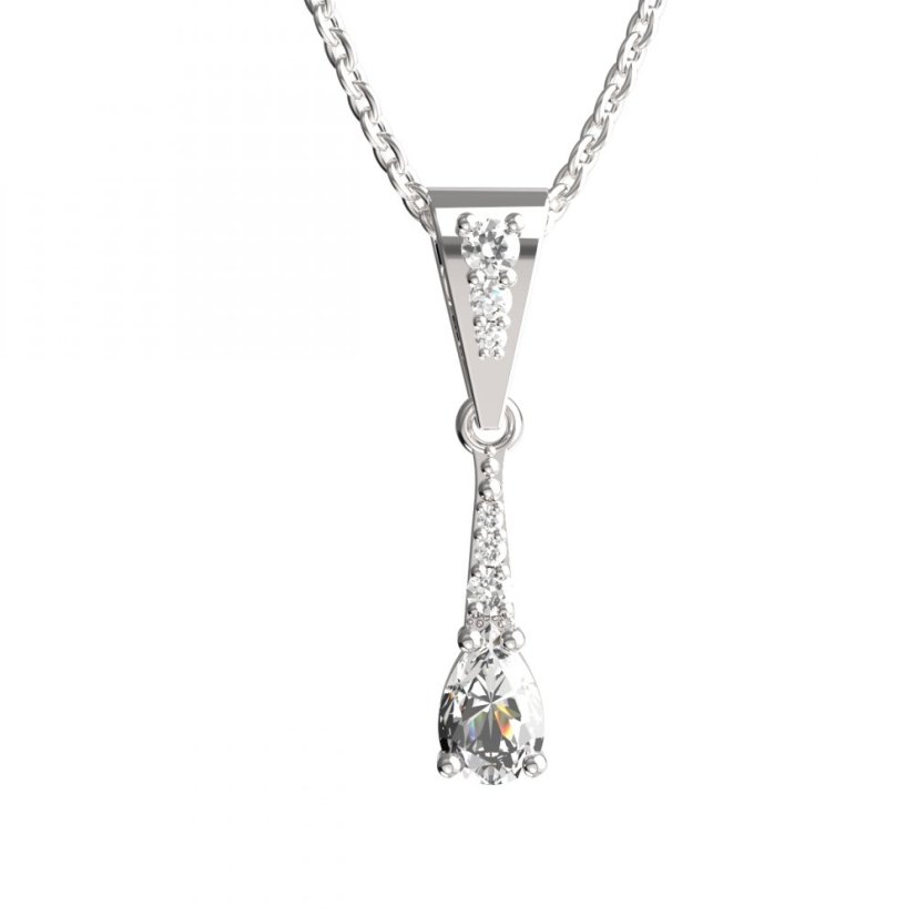 BG zlatý přívěšek  626 Bílé zlato - 585 Diamant
