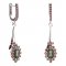BG earring oval 504-C91 - Metal: Silver 925 - rhodium, Stone: Garnet