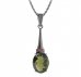 BG pendant oval 479-C - Metal: Silver 925 - rhodium, Stone: Garnet