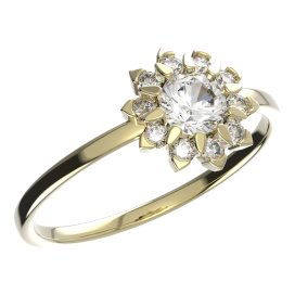 BeKid dětský prstýnek 987 Žluté zlato - 585 Diamant