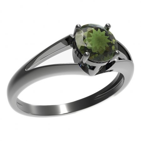 BG prsten kulatý kámen 473-V - Kov: Stříbro 925 - rhodium, Kámen: Granát