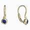BeKid, Gold kids earrings -101 - Switching on: English, Metal: Yellow gold 585, Stone: Light blue cubic zircon