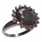 BG prsten kulatý kámen 512-J - Kov: Stříbro 925 - rhodium, Kámen: Granát