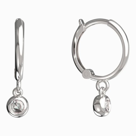 BeKid dětské náušnice 101 Bílé zlato - 585 Diamant