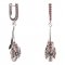 BG earring pearl 537-C91 - Metal: Silver 925 - rhodium, Stone: Garnet and pearl