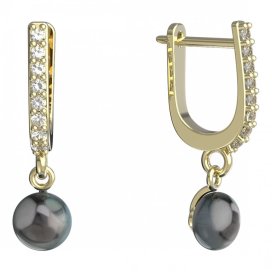 BeKid dětské náušnice 1291 s perlou Žluté zlato - 585