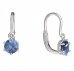 BeKid, Gold kids earrings -1294 - Switching on: Brizura 0-3 roky, Metal: White gold 585, Stone: Light blue cubic zircon