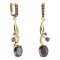 BG earring oval 479-P93 - Metal: Silver 925 - rhodium, Stone: Garnet