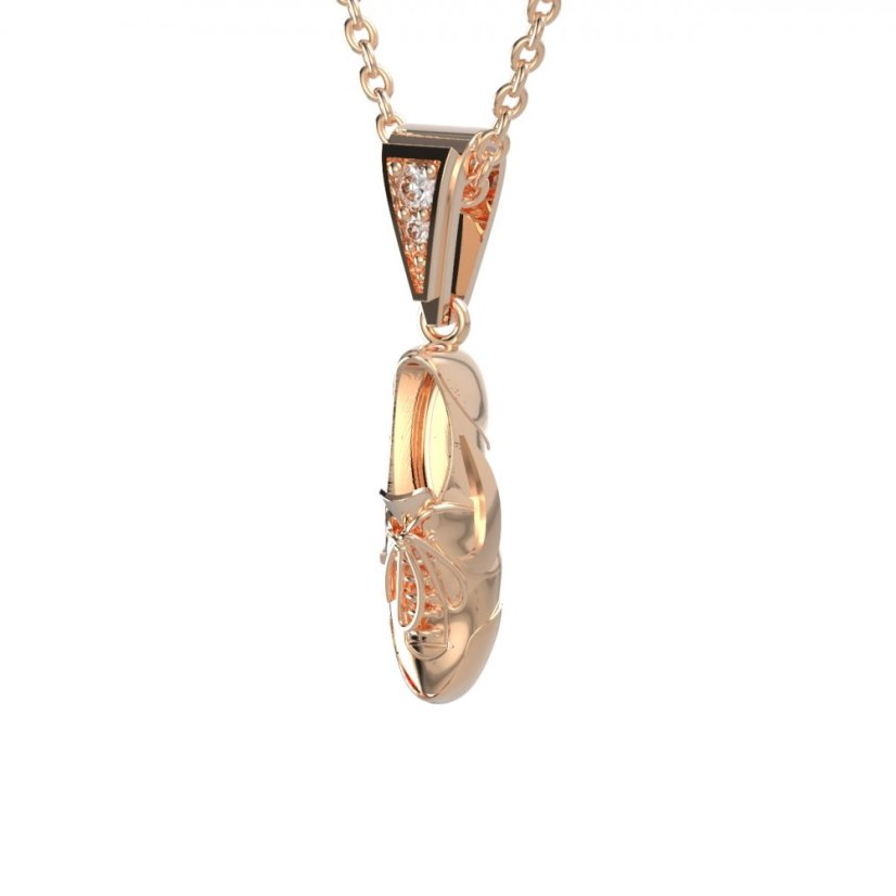 BG zlatý přívěšek Tretra 1386 Růžové zlato 585 (30-90dní) Bílý kubický zirkon