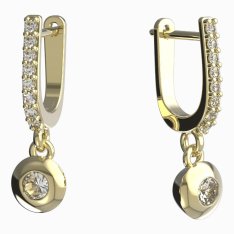BeKid dětské náušnice 737 Žluté zlato - 585 Diamant