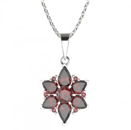 BG přívěs solitérní 409-0 Stříbro 925 - rhodium Granát