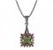 BG pendant square stone 499-G - Metal: Silver 925 - rhodium, Stone: Garnet