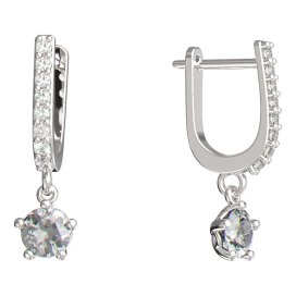 BeKid dětské náušnice 874 Bílé zlato - 585 Diamant