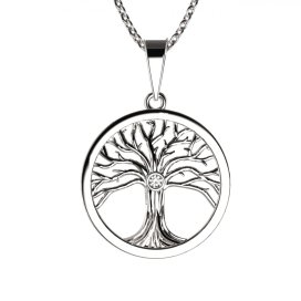 BG zlatý přívěšek Strom života 039 Bílé zlato - 585 Diamant