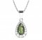 BG pendant drop stone 633-0 - Metal: Silver 925 - rhodium, Stone: Garnet