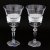 Set of two crystal hand cut wine glasses Šafránek 211